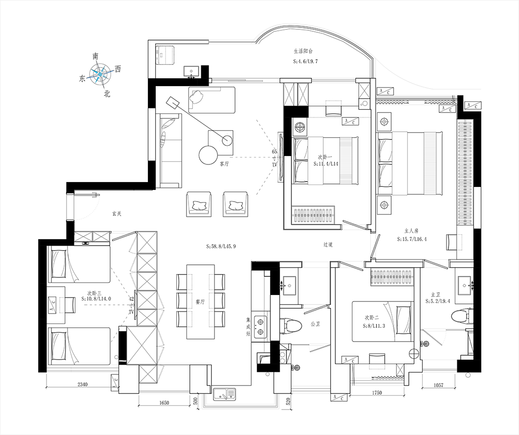 140㎡私宅设计丨中国广州丨从容设计-49