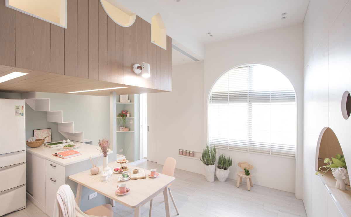 50㎡北欧风小户型楼中楼 晟角制作设计-6