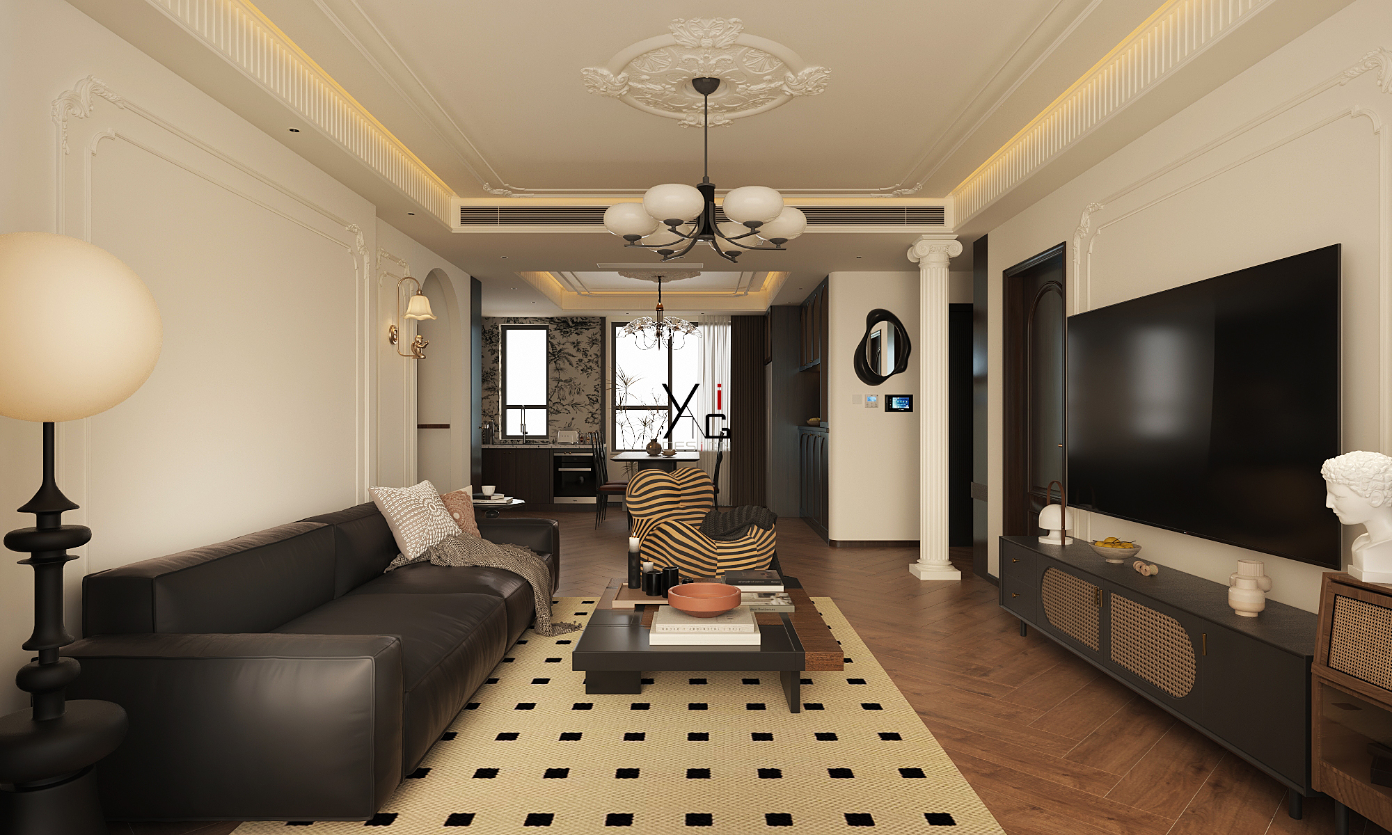 177平米法式复古装修案例-10