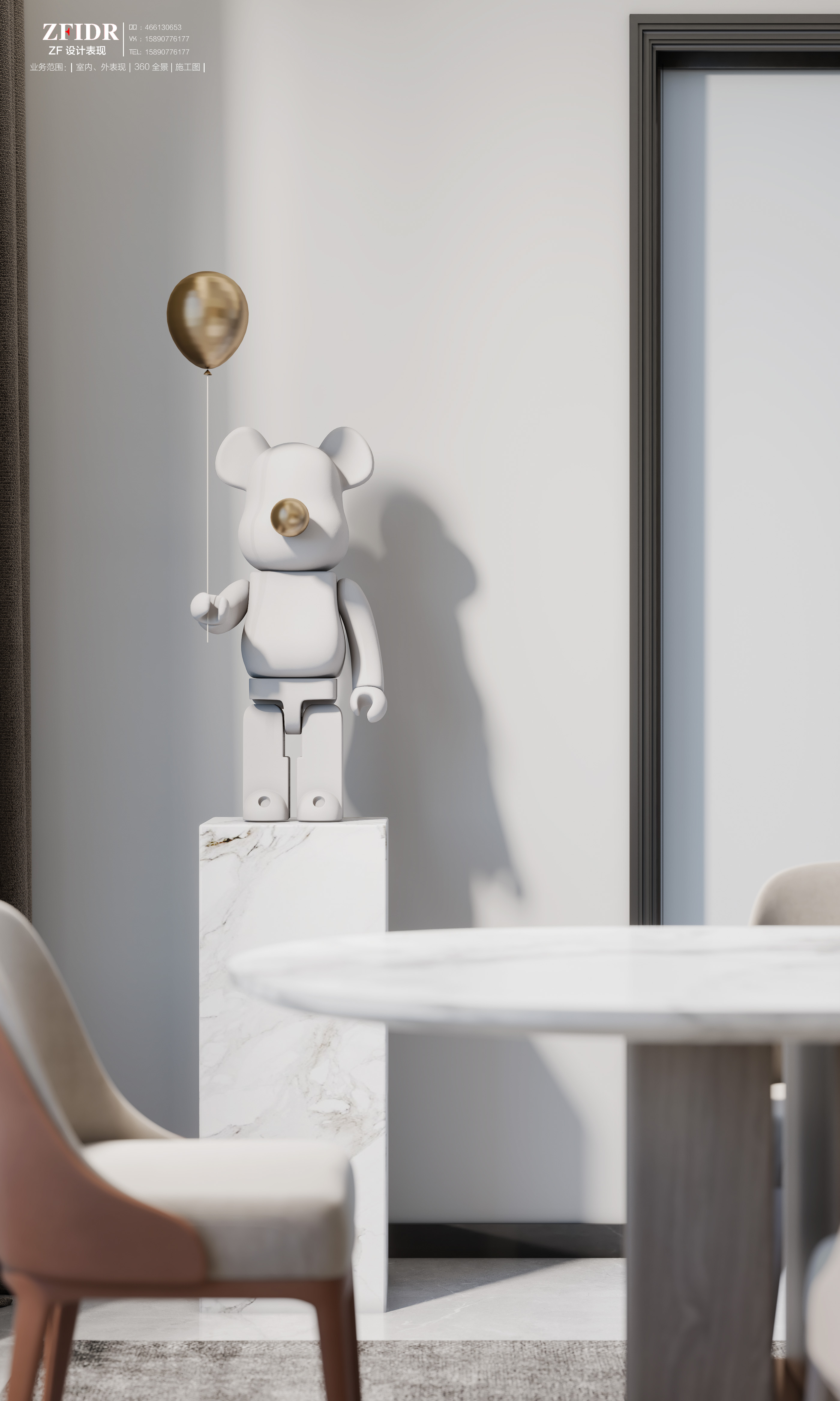 现代轻奢餐厅设计丨紫帆设计表现-13