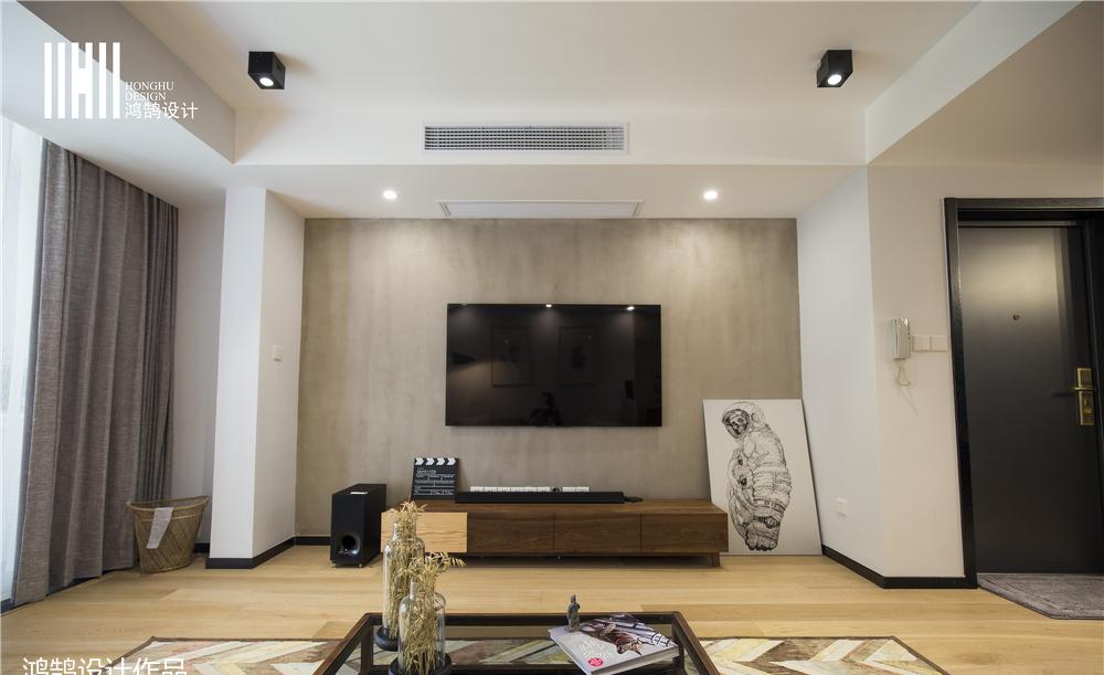 98㎡北欧风家居,原木韵味与怀旧水泥墙的完美结合-7