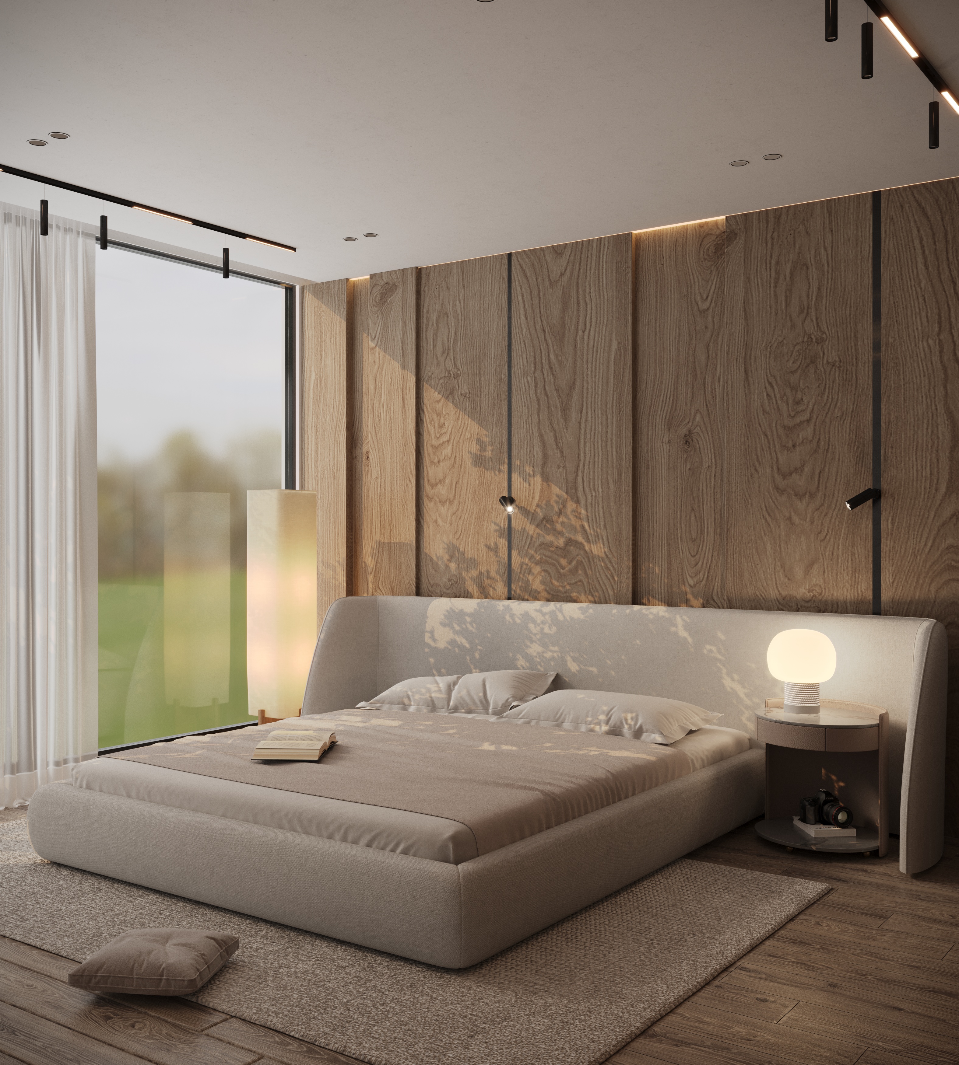 Modern and stylish bedroom-0