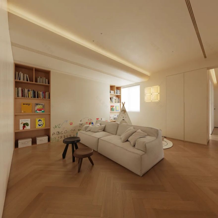 110 平方原木奶油风家丨中国广州丨壹贰壹捌设计事务所-6