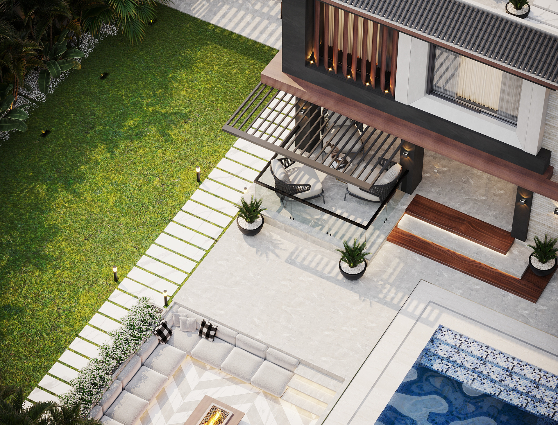 Rehab Villa 室内可视化设计丨Taj DesignSherif Helal-63