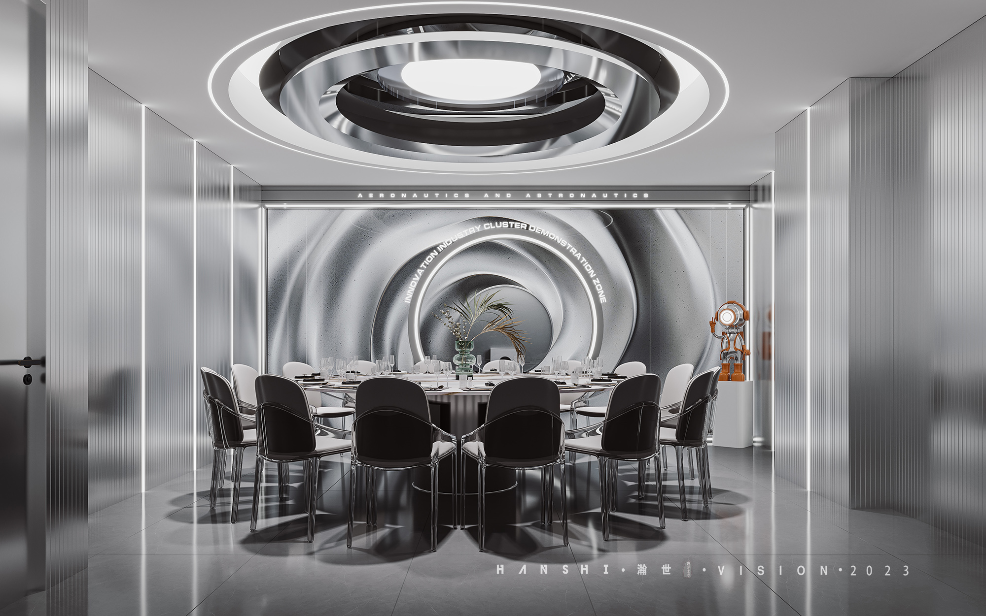 餐饮空间设计案例 | 一瀚世表现的餐饮空间-2