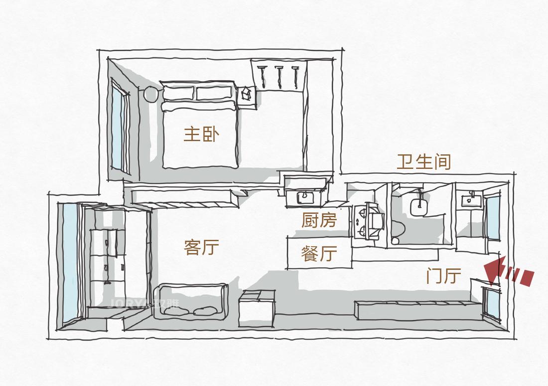 48㎡日式风公寓设计丨玖雅JORYA-25