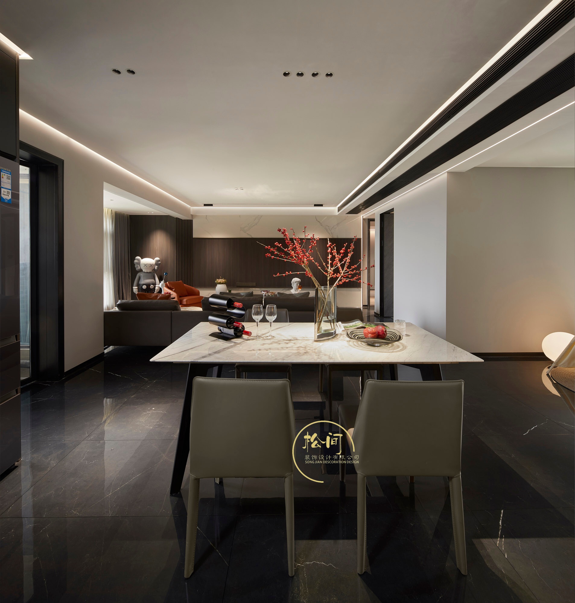 黑白温度 · 泸州天誉誉府的现代黑白灰住宅设计丨中国泸州丨松间设计-23