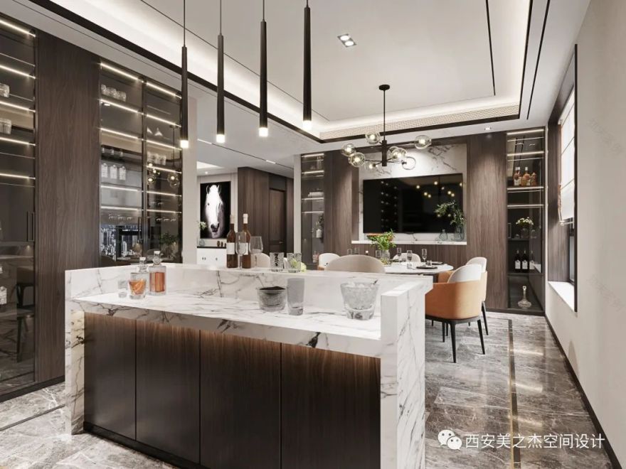 西安莱安逸珲 300 平现代简约之家丨中国西安丨M&J 美之杰-54