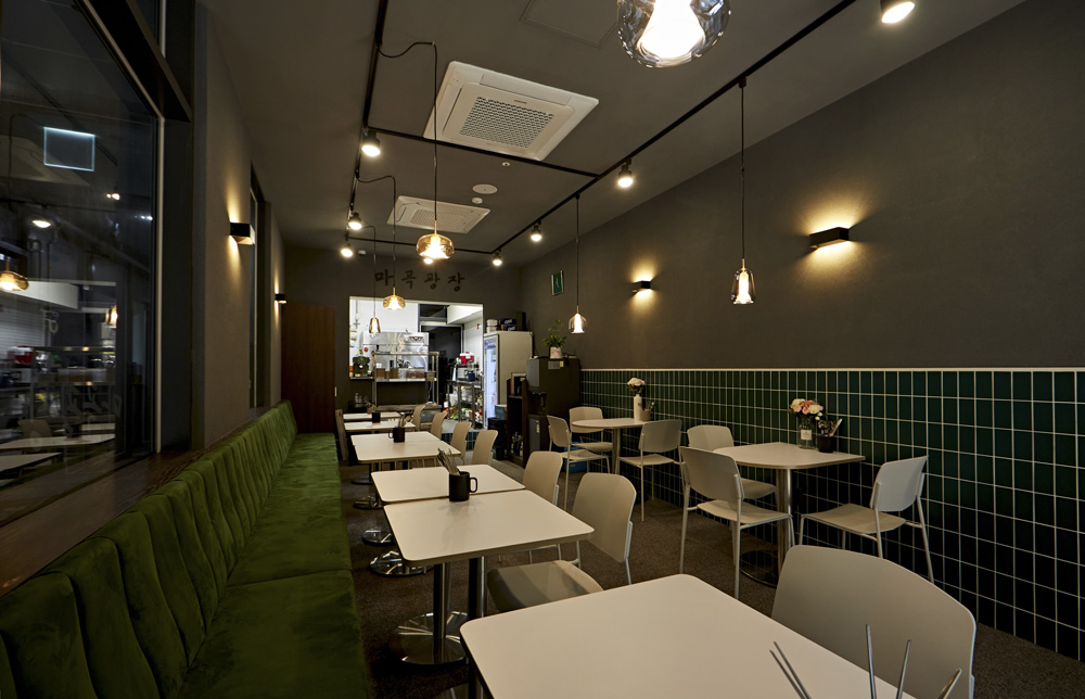 韩式餐厅设计，黑色石材的极致运用-5