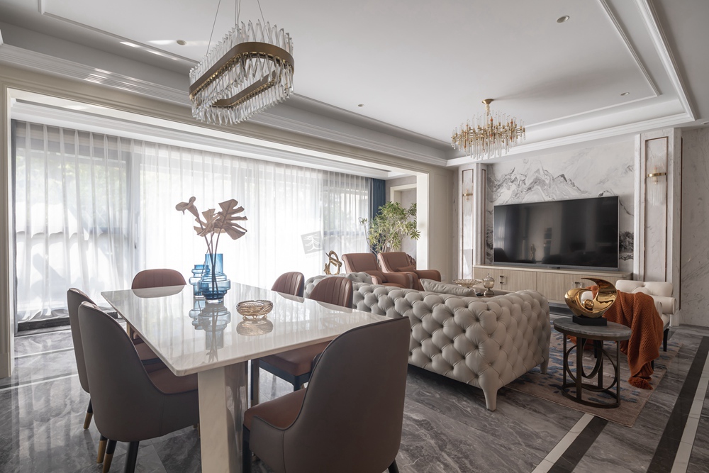 渝北壹江郡欧式轻奢大平层装修丨中国渝北丨天古设计师黄德华和李润强-10