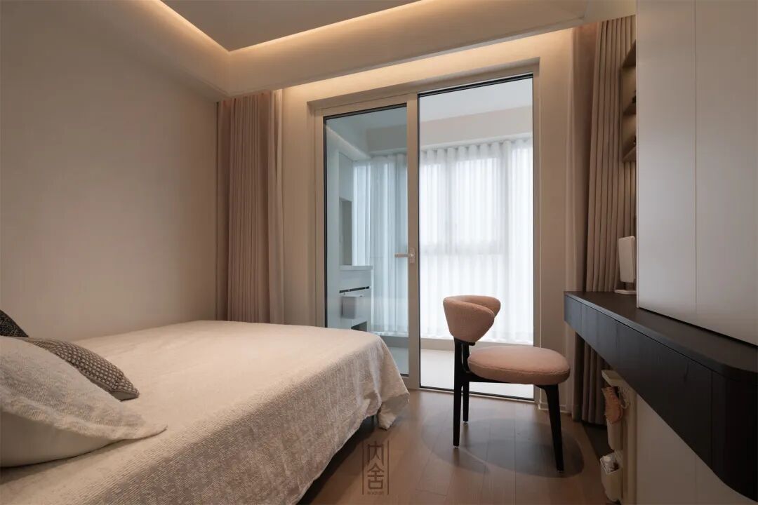 内舍软装丨128㎡奶油意式风，打破传统横厅布局，让空间更宽敞！-45