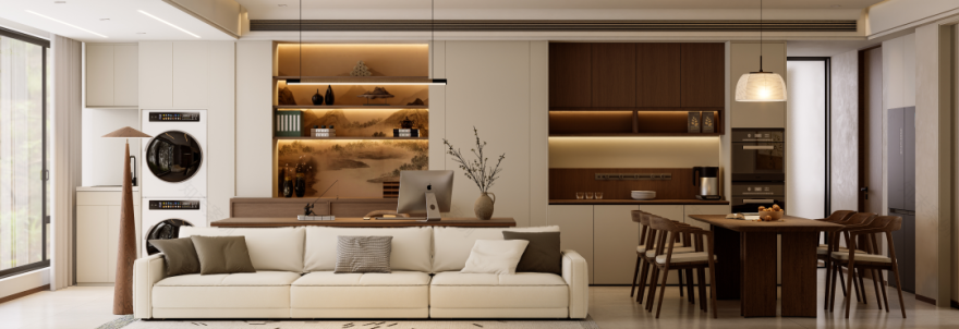 半盏茶香,一方庭院 · 把“山水画”搬进家丨壹号国际设计-45