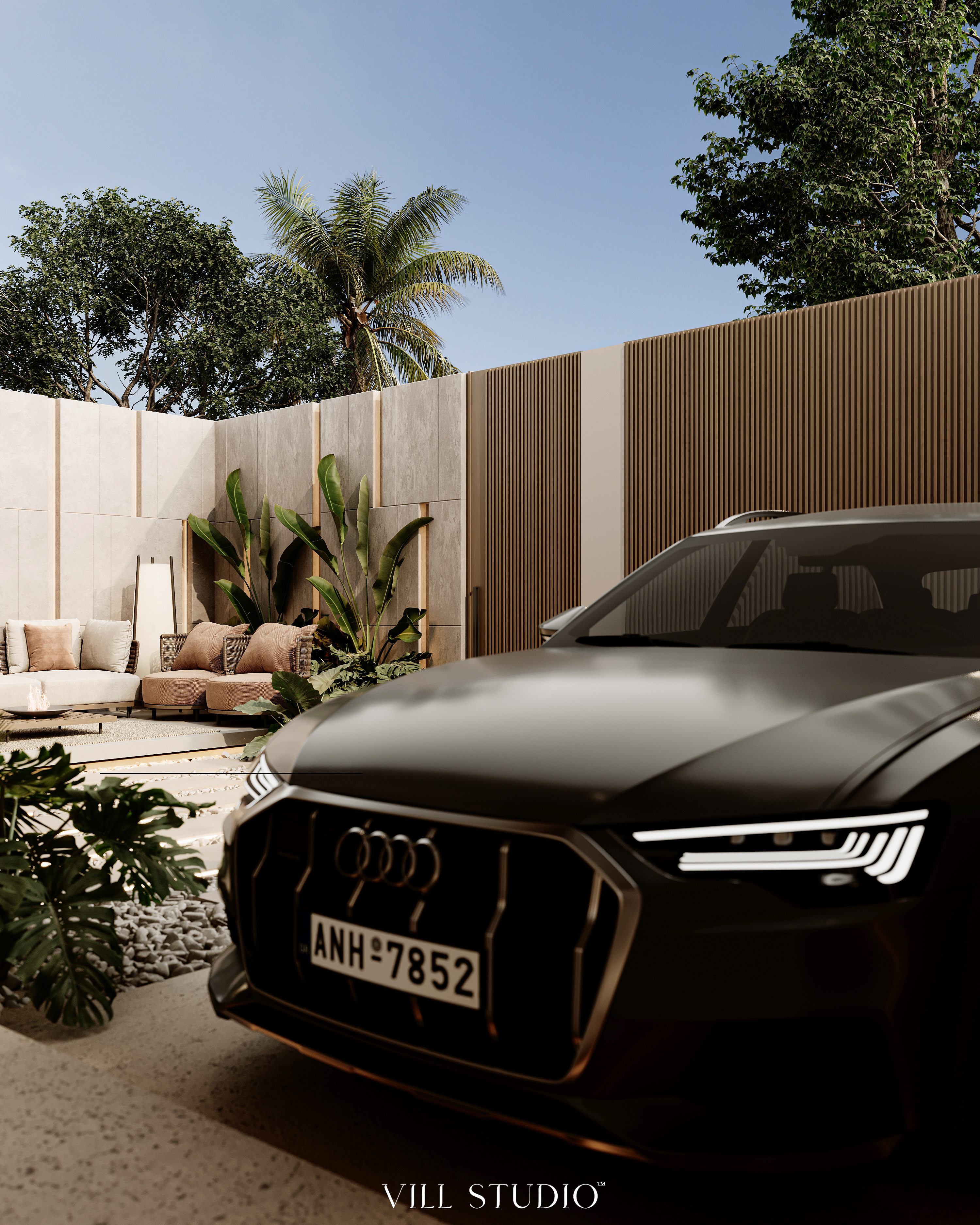 MODERN OUTDOOR VILLA ENTRANCE DESIGN | OMAN-10