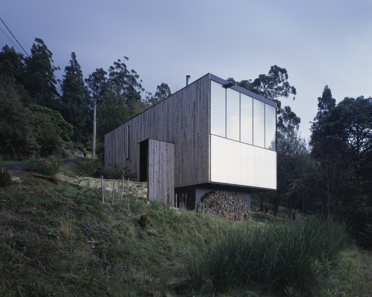 Wooden Clad House on a Hillside of Mount Wellington in Australia-4