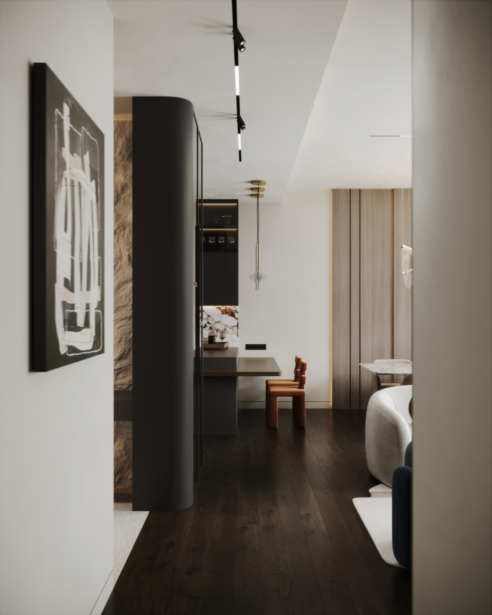 莫斯科当代公寓丨俄罗斯莫斯科丨Kanelur Design-6