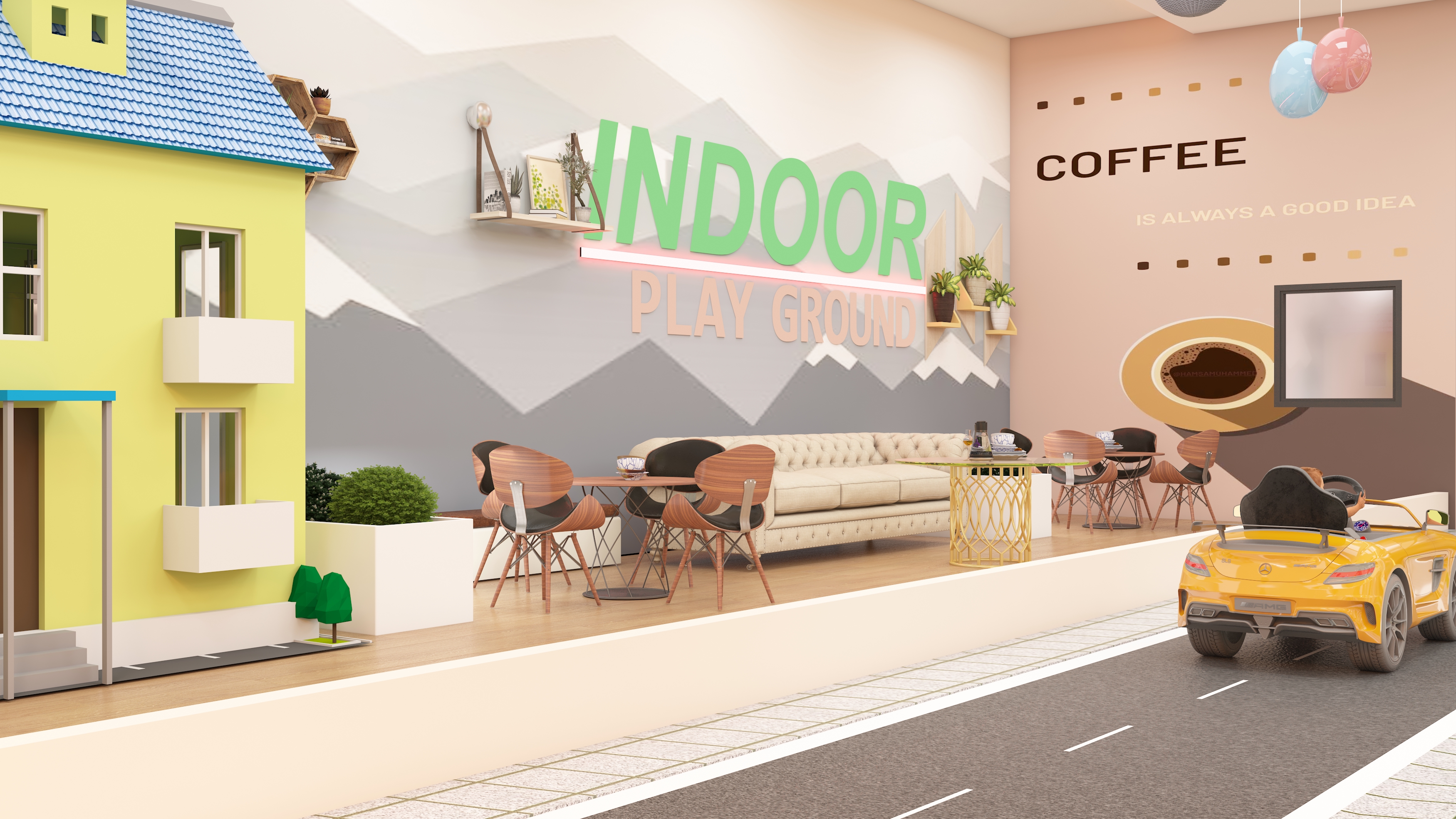 Indoor Playground Design with Café-3