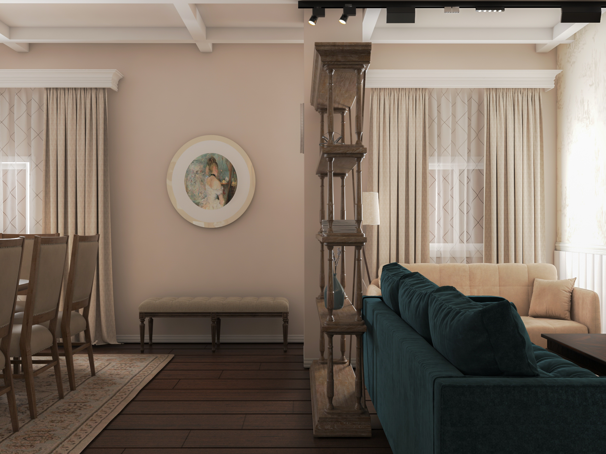 country house inspired living area-3