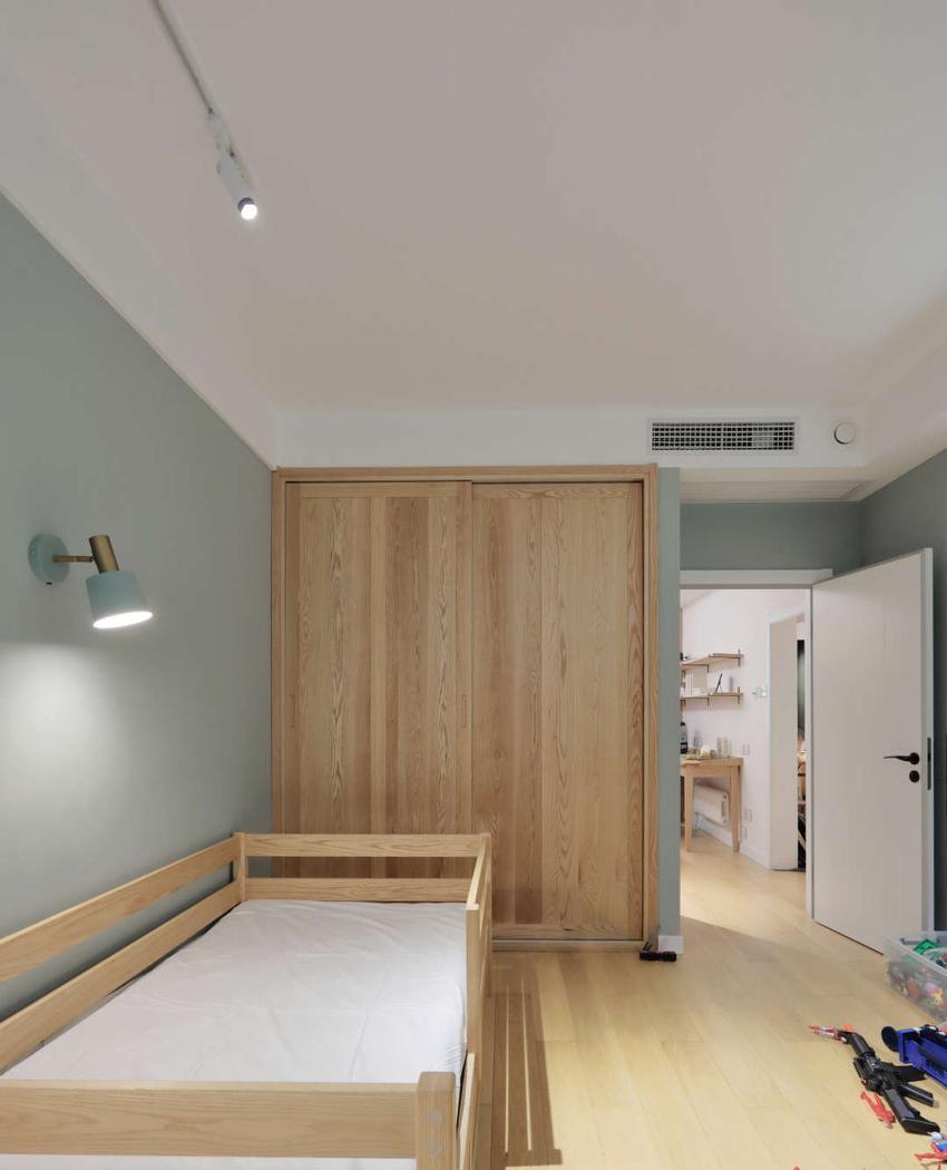 四居室无客厅设计 | 功能齐全,环保实木定制-36