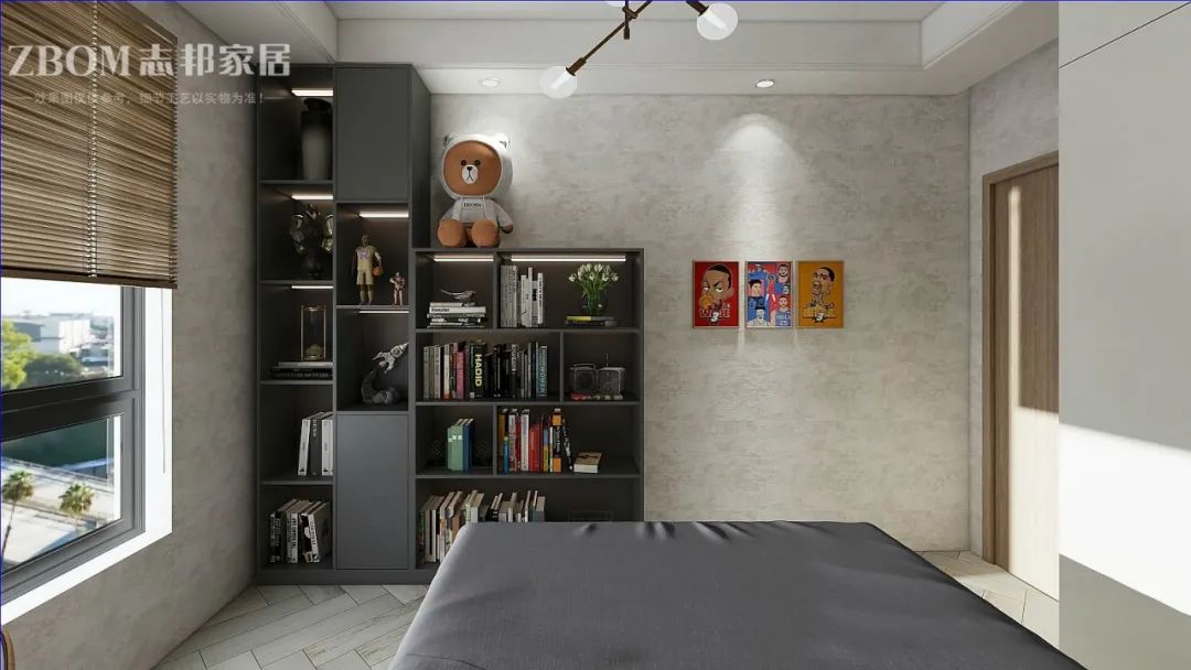 四川泸州 105㎡现代轻奢两居室，黑白灰中的小家大味道！-59