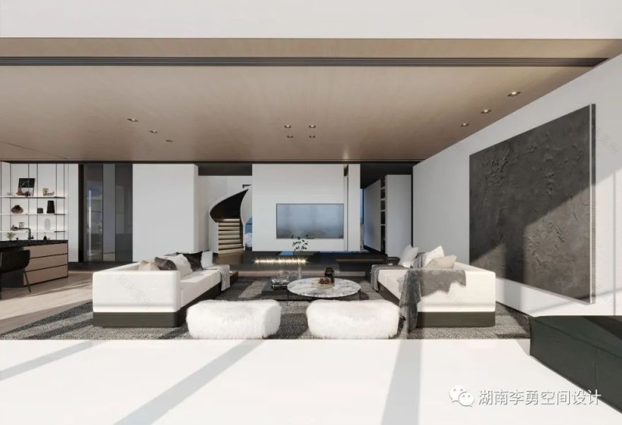 湖南吉首 300㎡私人别墅,自然光影塑造灵动空间-3