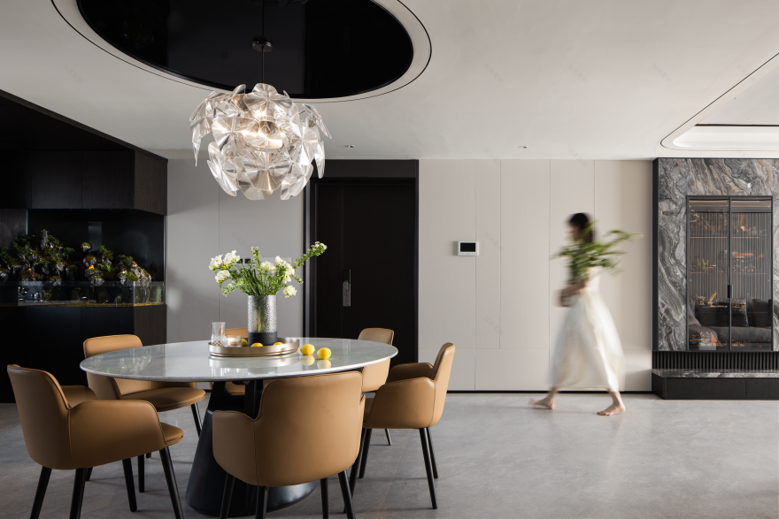 集美湖湖畔顶层复式轻奢住宅设计丨中国厦门丨间空设计-4