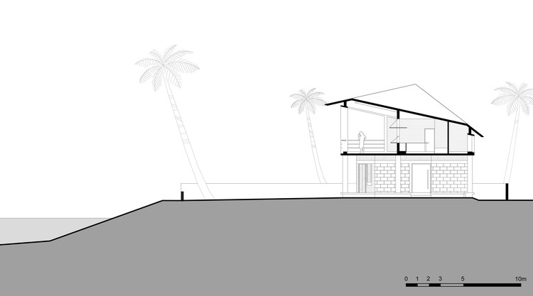 印度卡利库特 Elathur 海滩混凝土住宅-22