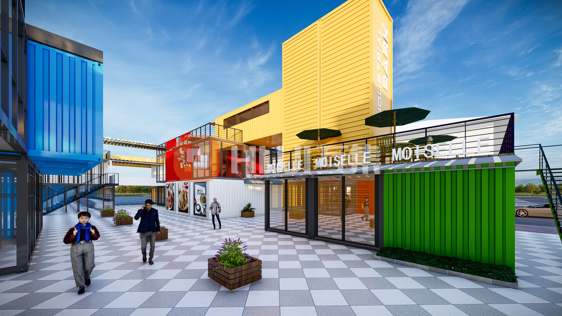 湖北民族大学集装箱商业街区-4