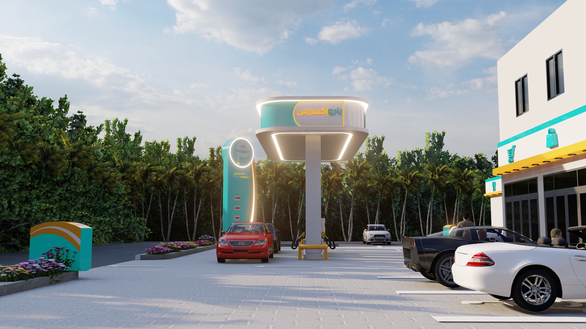 تصميم لمحطه وقود بترو اكسبريس بالسعودية-6