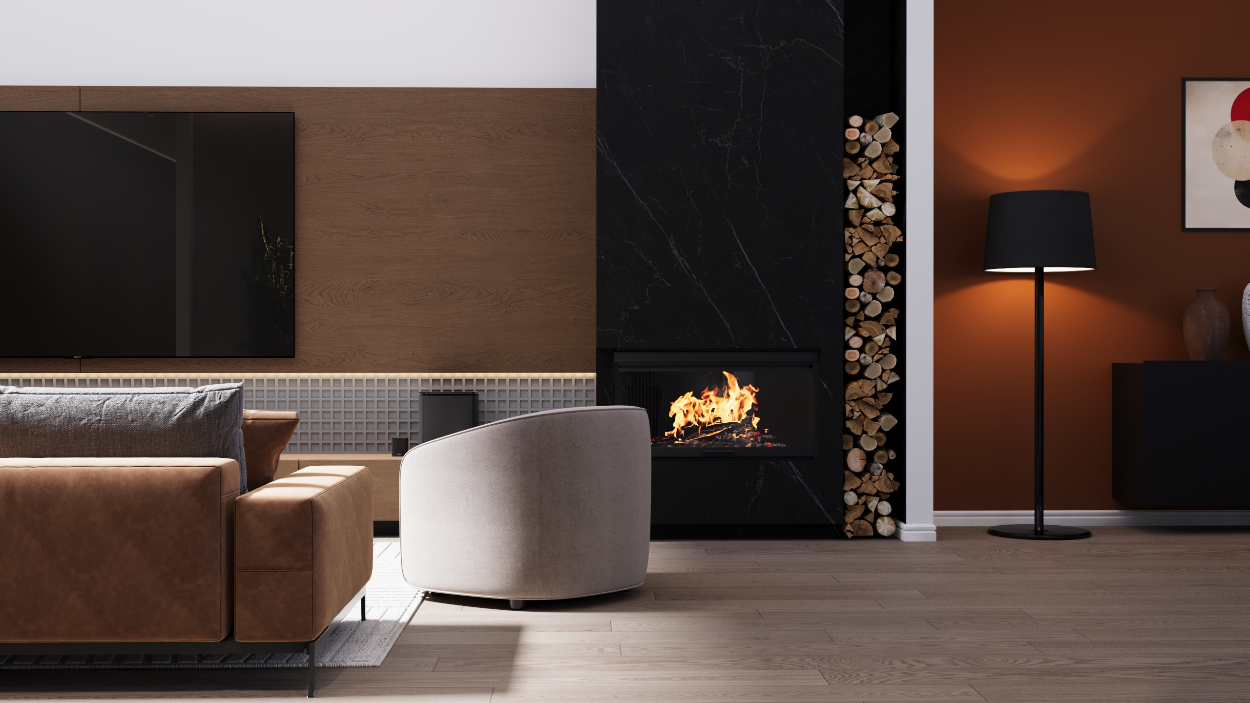 Modern Living with Warm Accents-3
