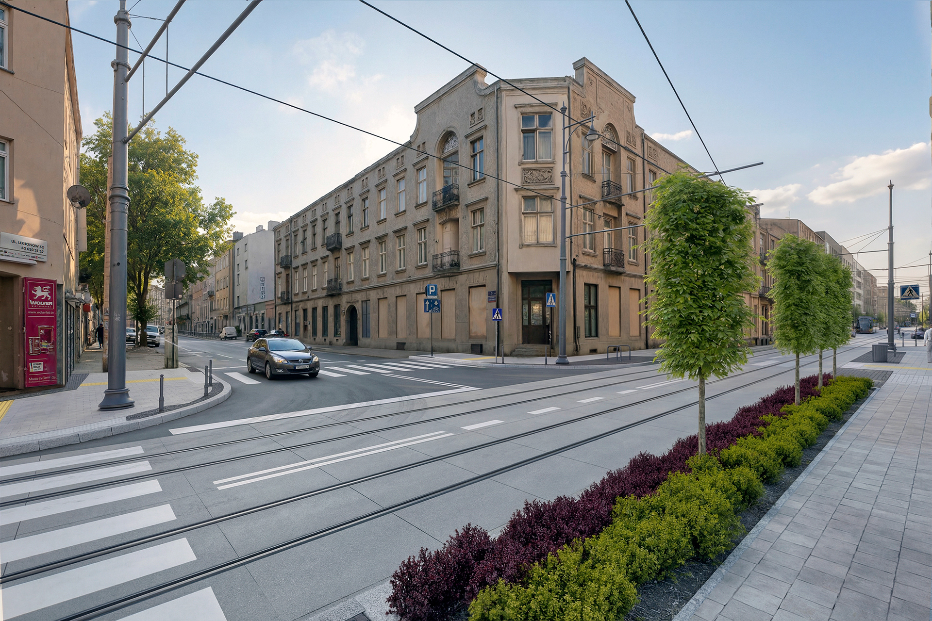 Łódź的Legionów和Cmentarna街道重建可视化丨波兰罗兹-20