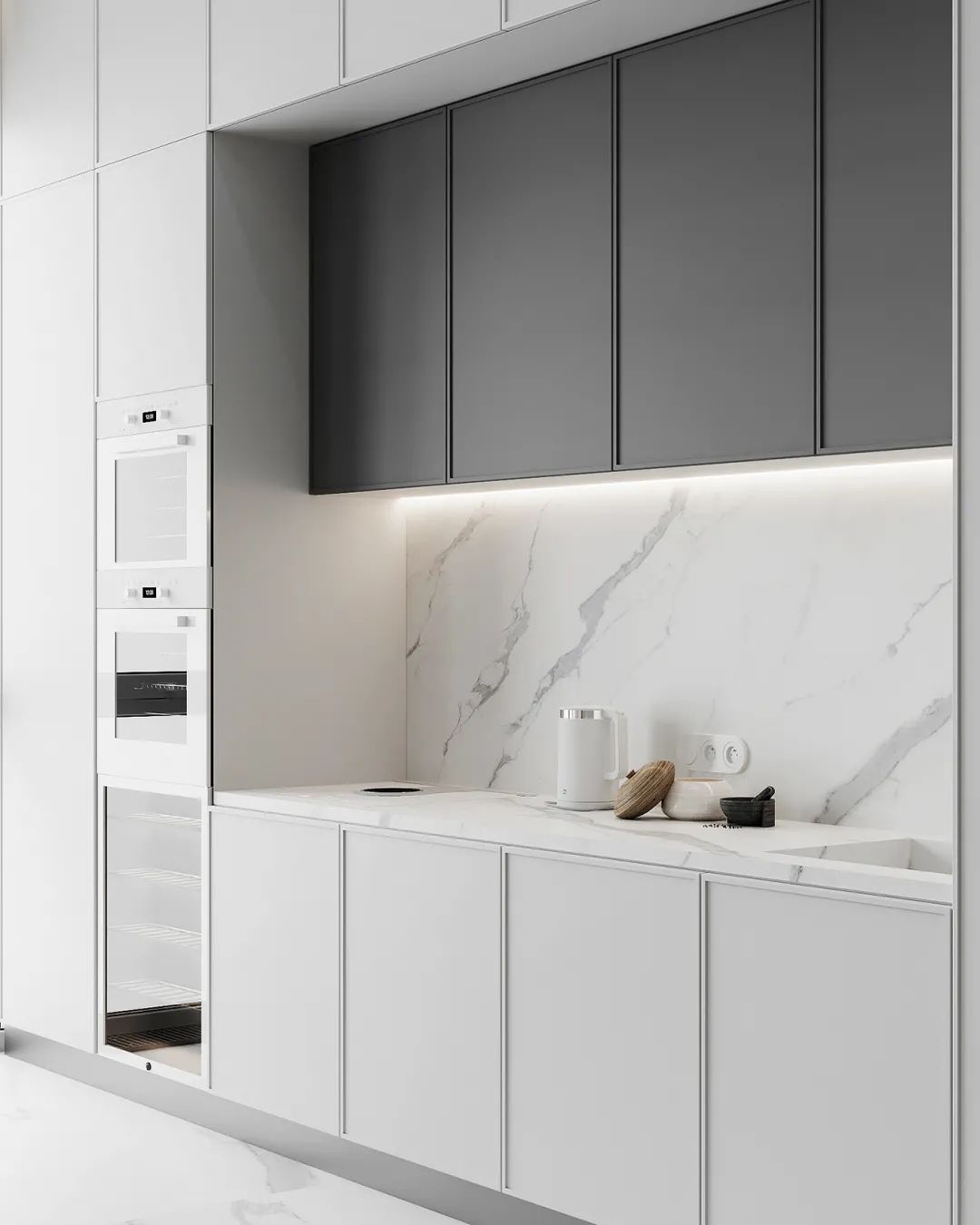 极简高级灰 · 一家三口蓝色豪宅设计丨俄罗斯丨俄罗斯设计师 Alina Larionova-20