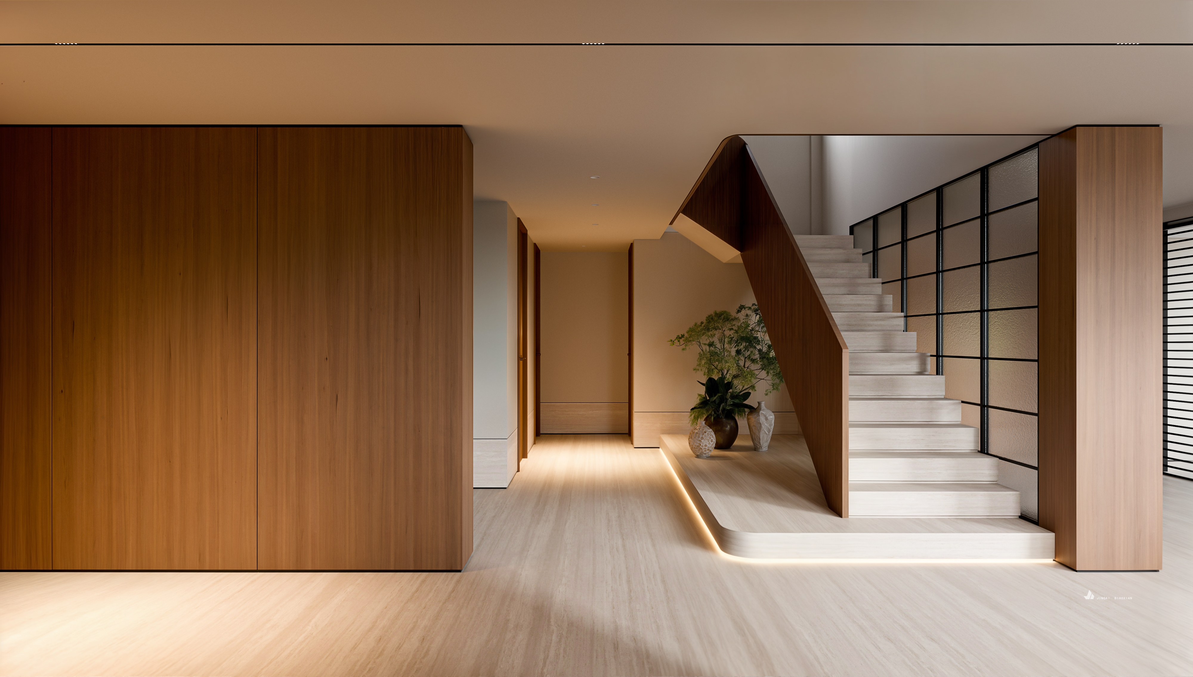 现代意式挑空别墅-4