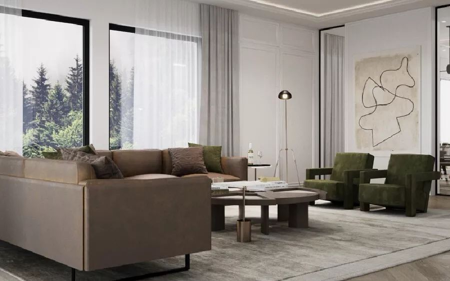 现代奢华住宅设计,精致多变、色泽温馨柔和-60