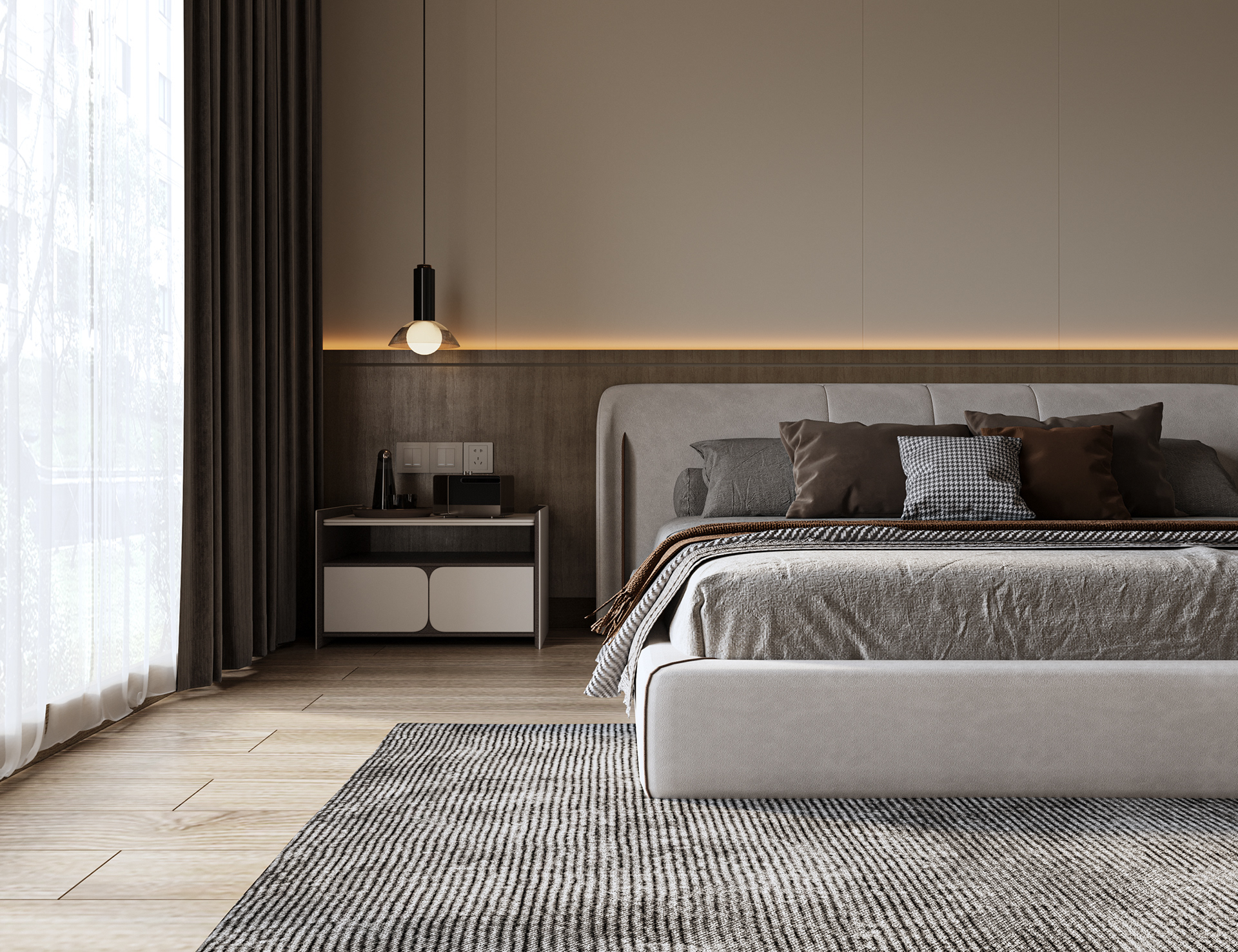 极简主义主卧设计丨ASER WALEED-9