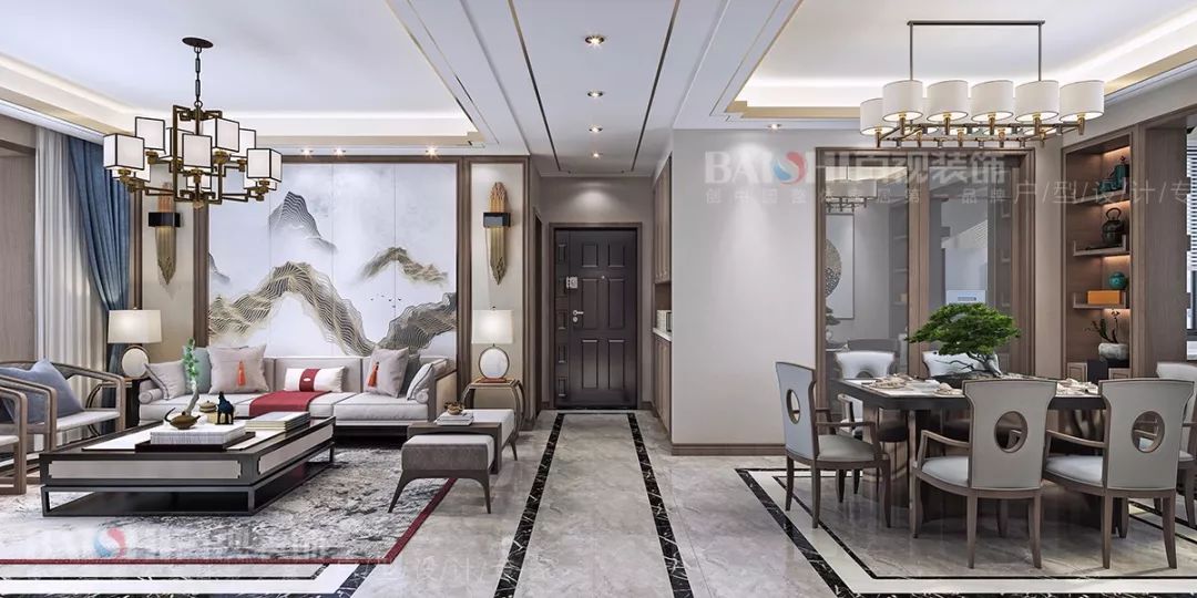 百视设计案例 | 荣盛华府中式/北欧风格的家-41