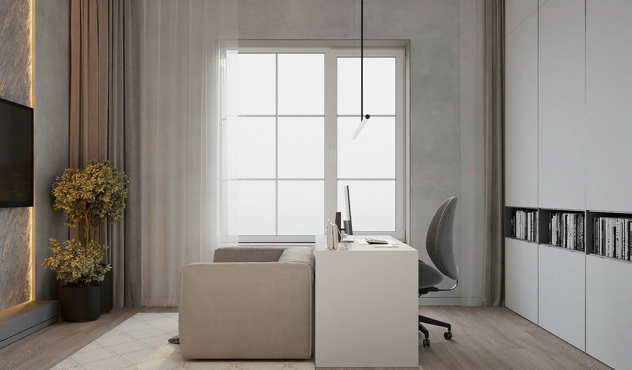 94㎡高级色系公寓设计-14