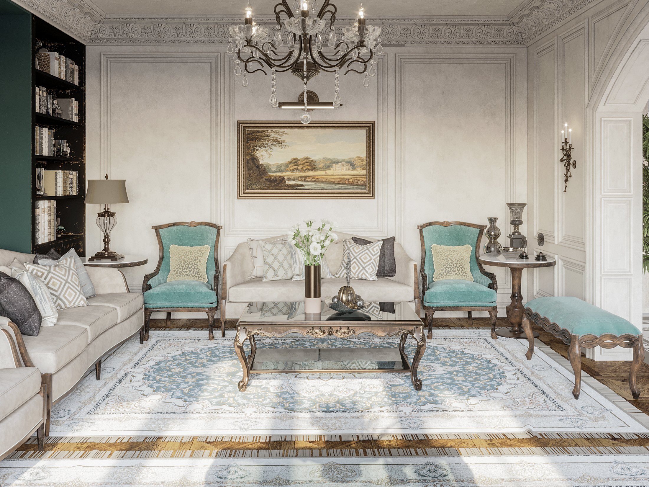 法式复古别墅设计丨沙特阿拉伯-9