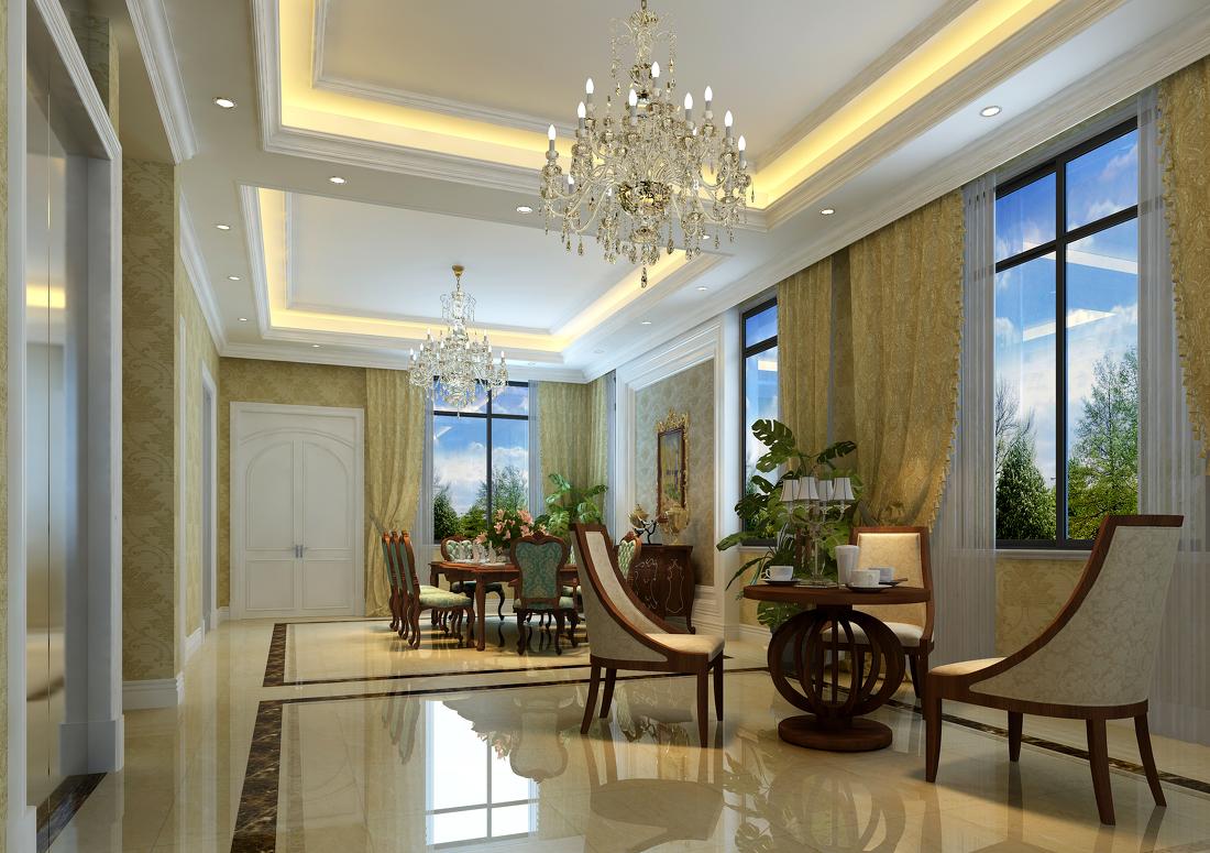 
欧式法式新中式别墅设计作品王文泉109 -2