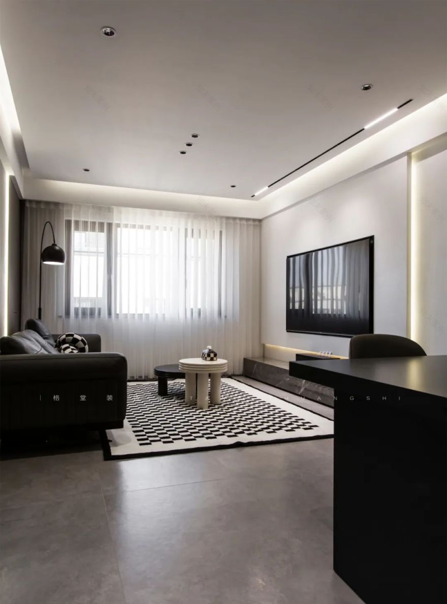 黑白灰的纯粹美学 · 常山桑园小区现代简约家居设计丨许亚彬-30