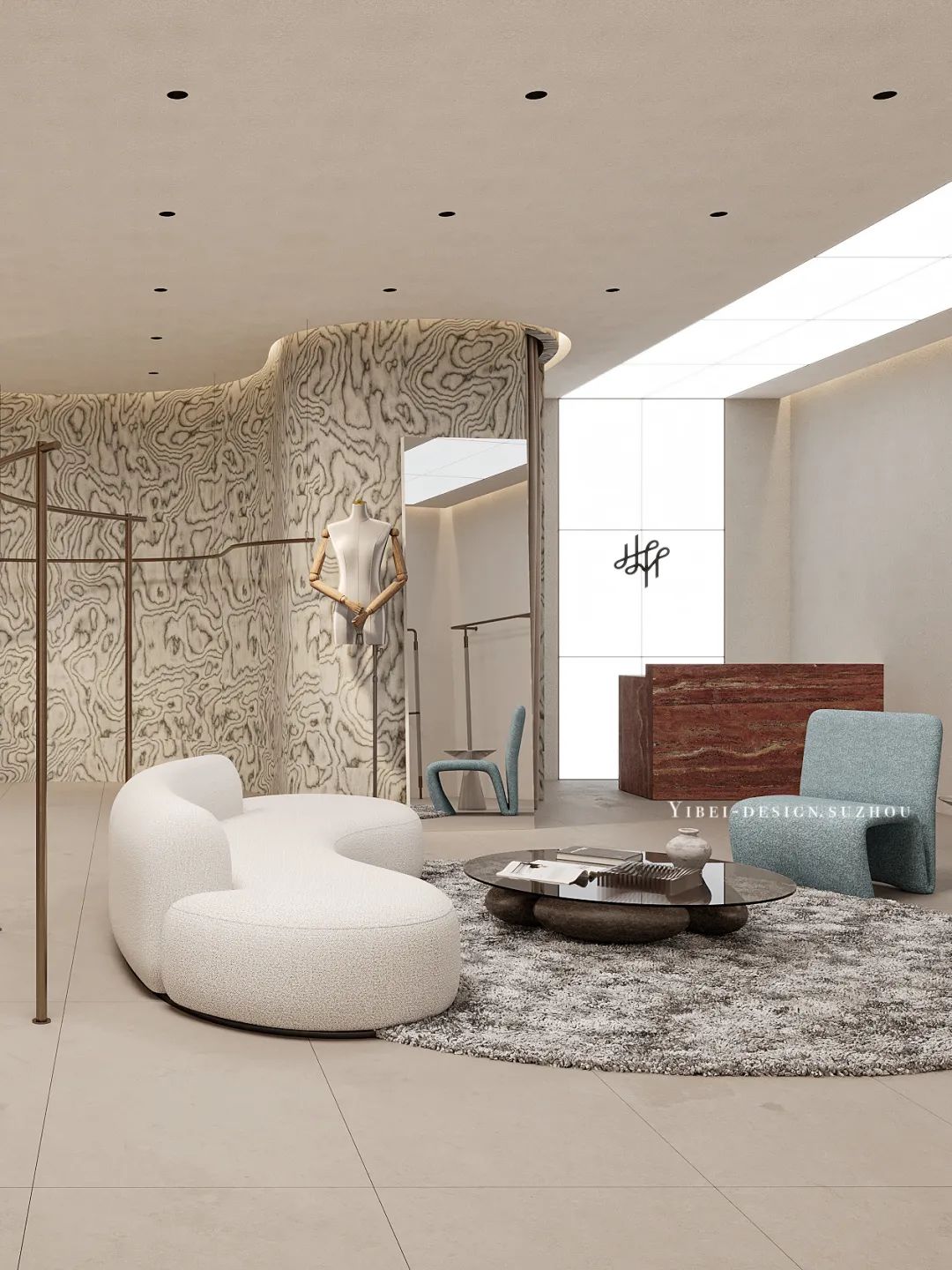 羊毛衫针织展厅丨中国苏州丨YIBEI DESIGN-31