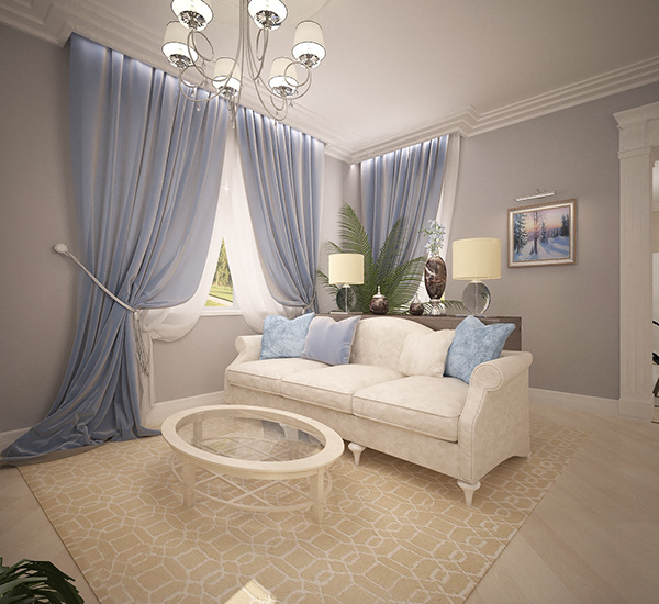 蓝色调住宅丨俄罗斯-5