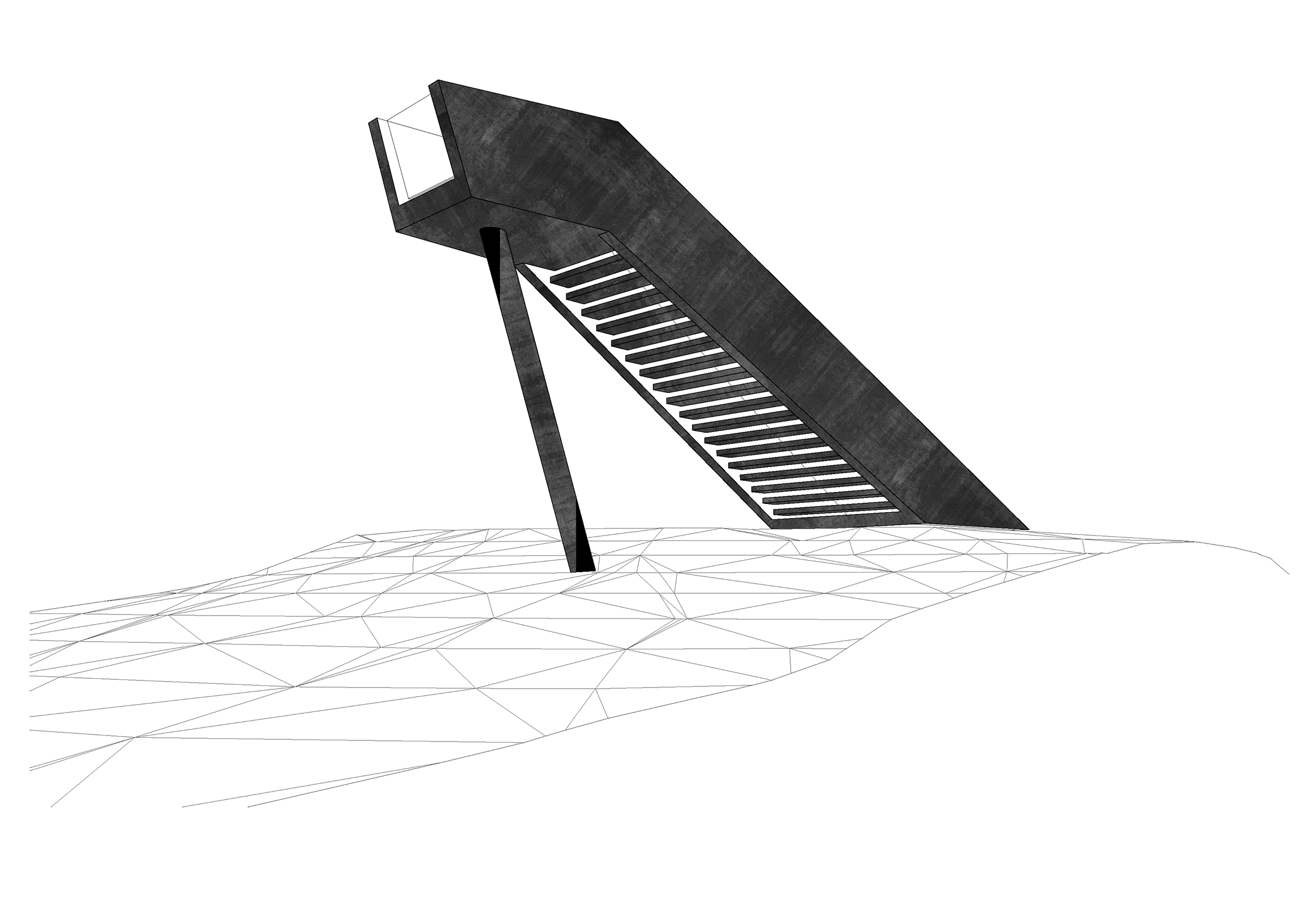 挪威斯托克 Sti For Øye 雕塑公园中的森林楼梯 / Saunders Architecture-20