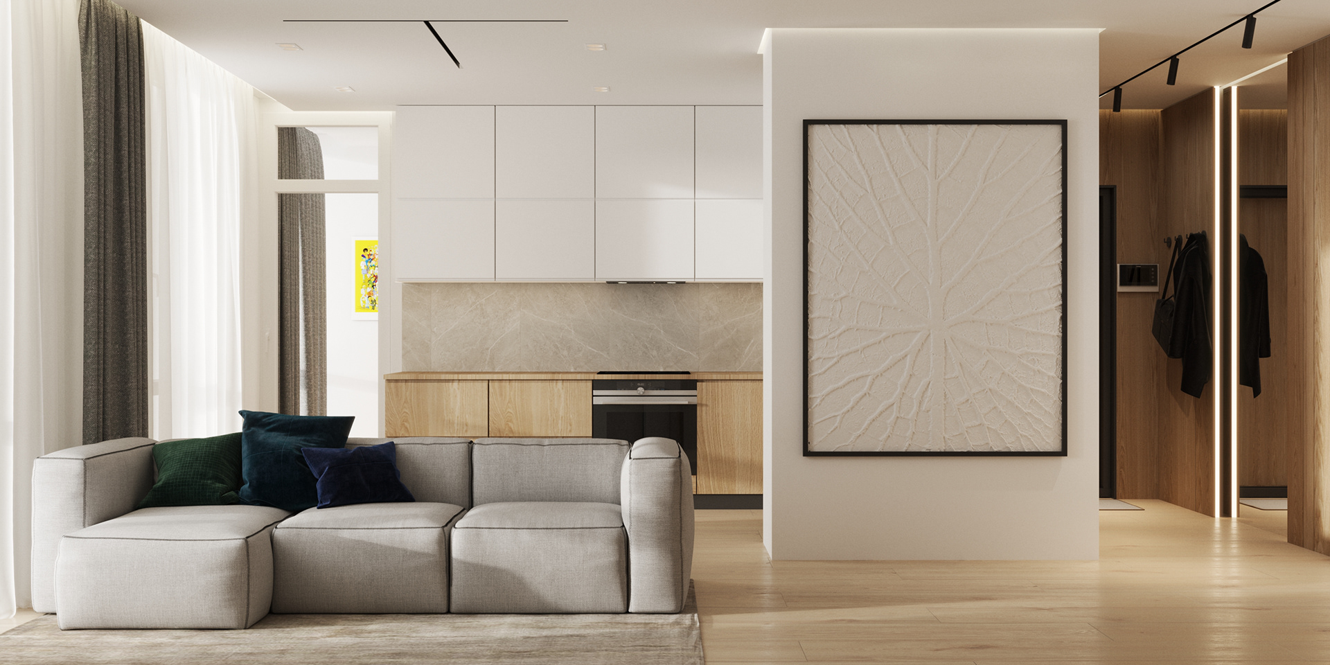 113㎡原木与高级灰 打造出精致舒适的住宅-3