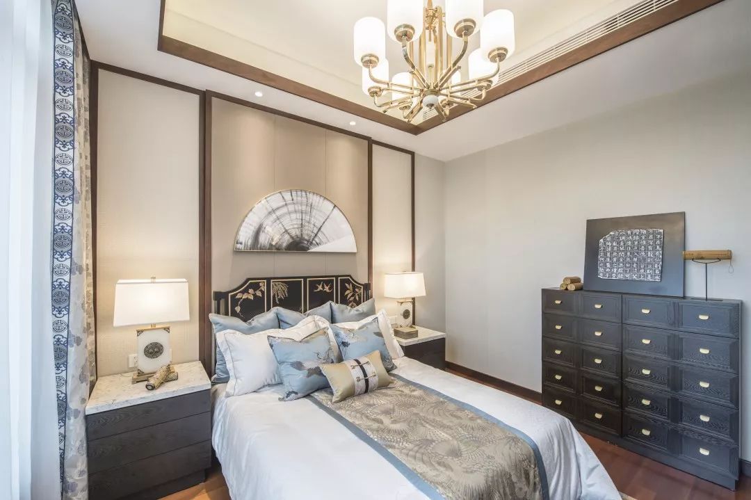 德清蓝城观云小镇 Y 户型样板房 | 新旧融合的中式美学空间-35