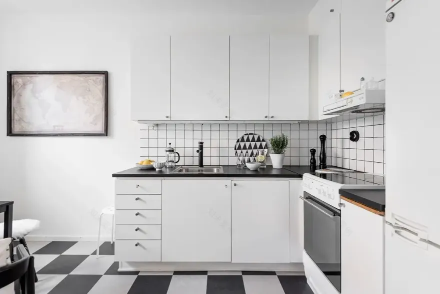 黑白厨房灵感打造 36 平米完美小窝-11