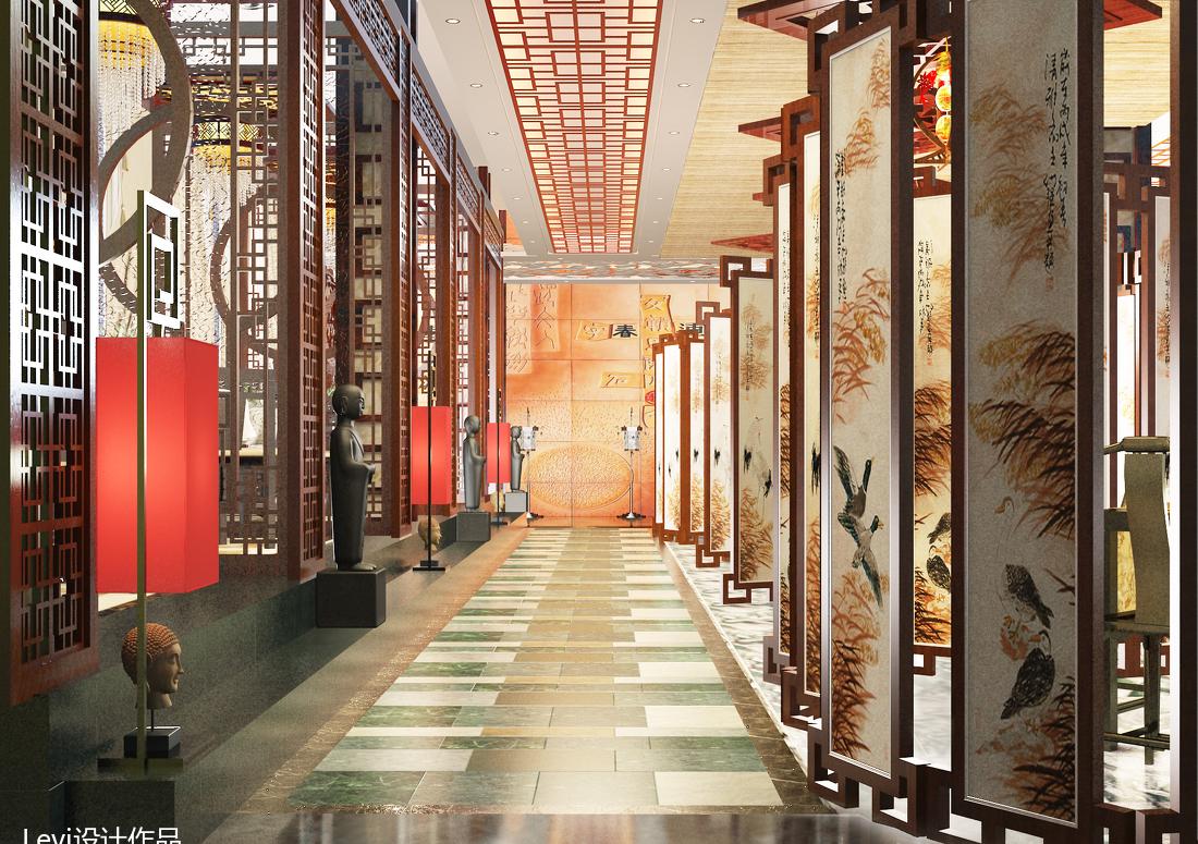 
现代中式餐饮空间设计 -0