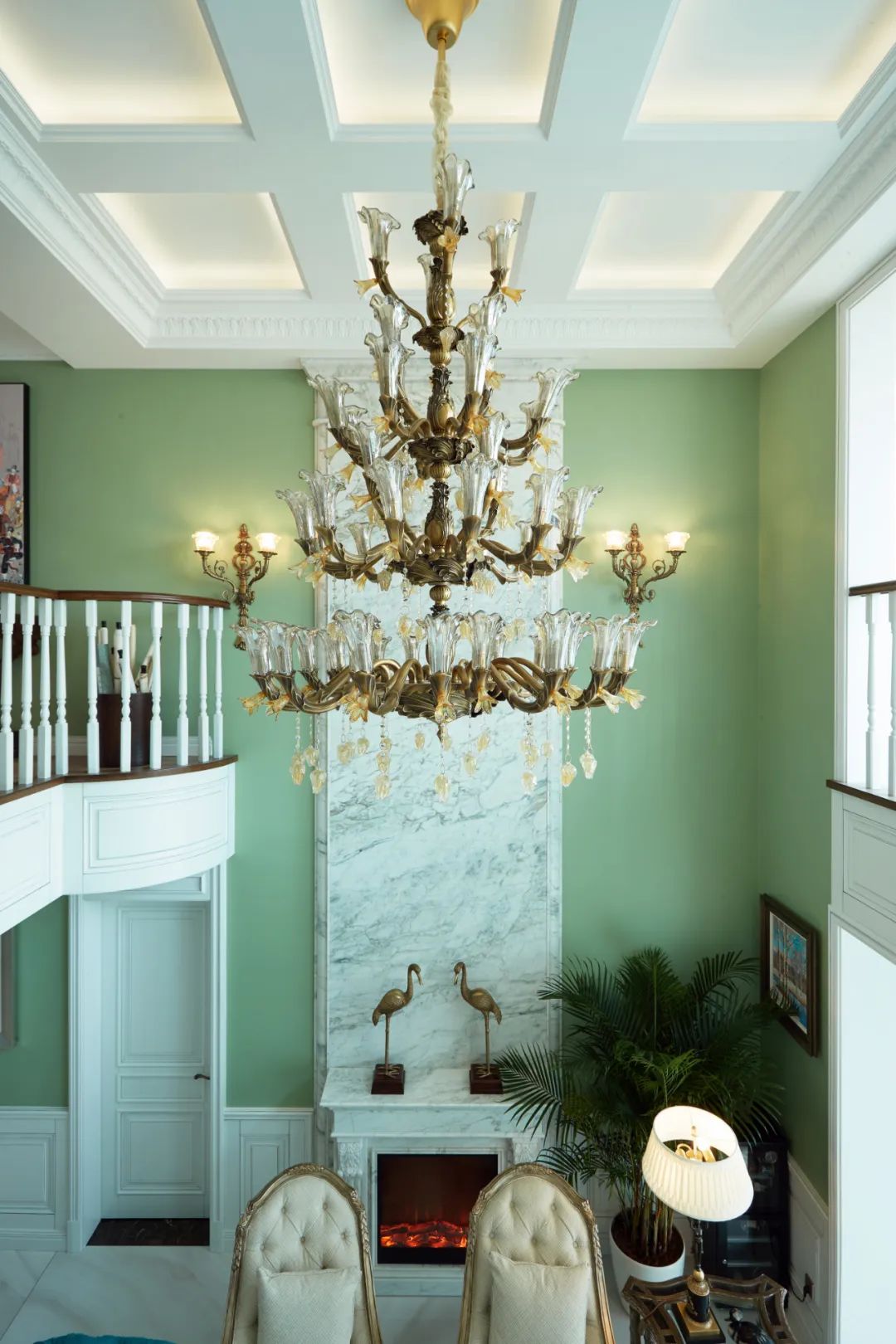 烟台 310㎡美式大宅,朱磊打造“治愈系”家居空间-11