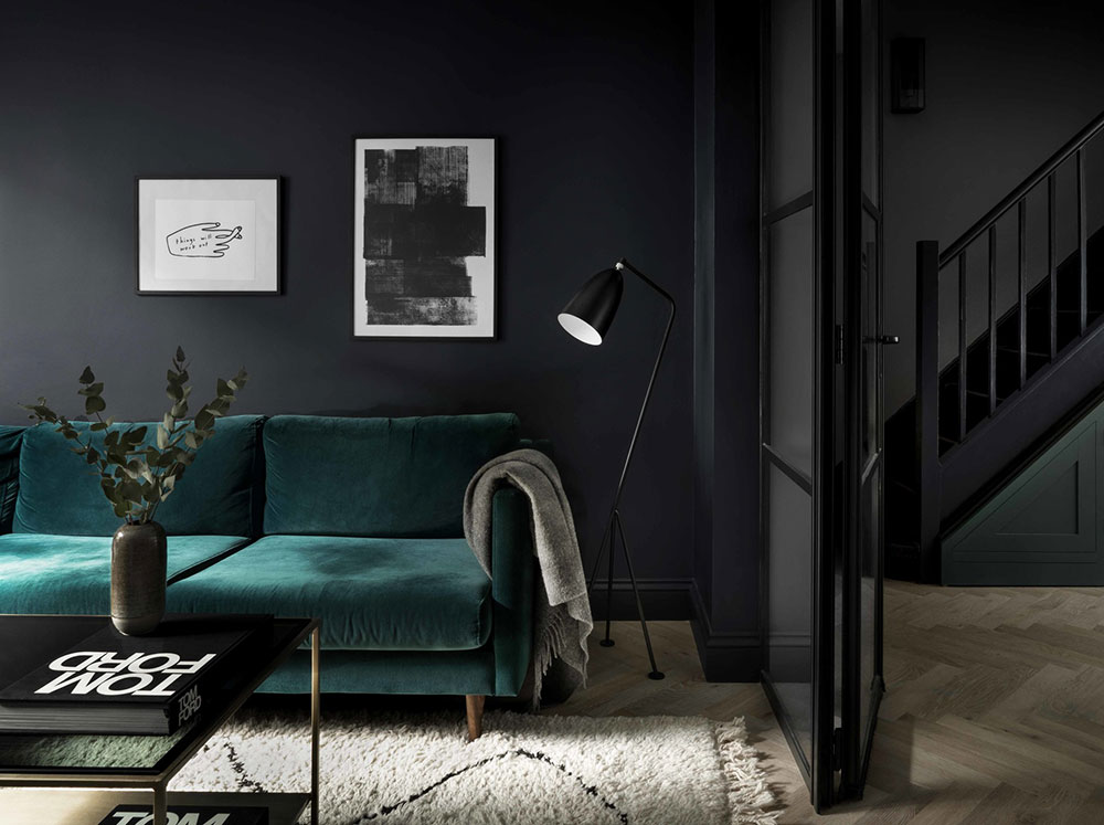 伦敦经典英式住宅，深色调打造别样风情-1