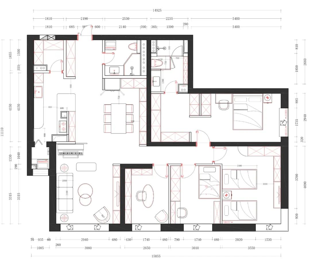 远洋新干线现代简约风住宅设计丨中国北京丨博洛尼特级主任设计师梁鸿亮-9