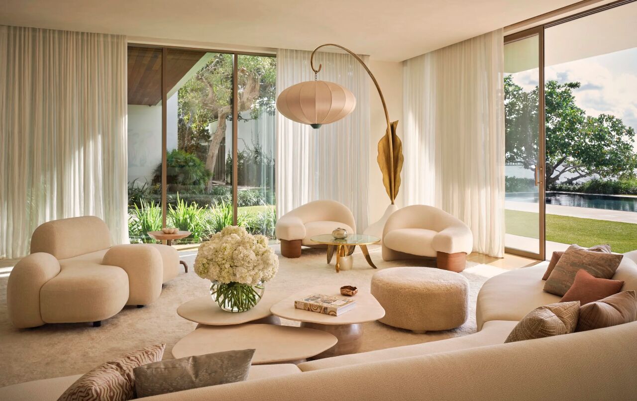 迈阿密海岸线2000㎡的禅意艺术私宅丨美国迈阿密丨Kelly Behun Studio-9